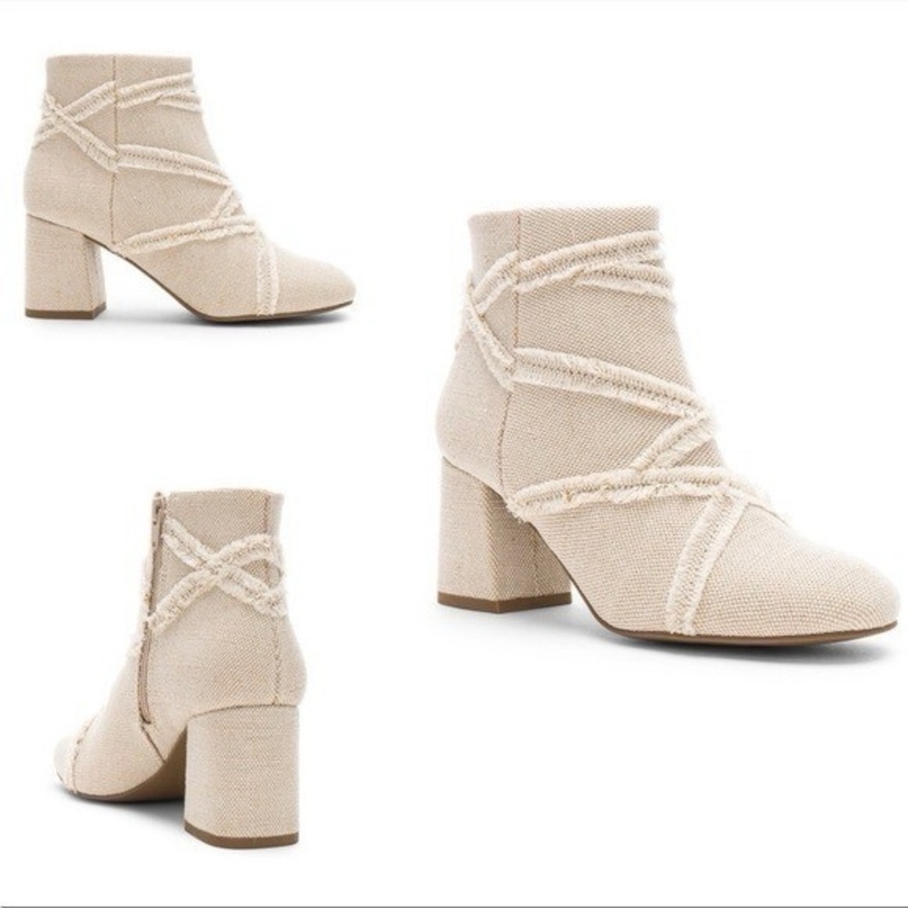 SEYCHELLES | Audition Linen Ankle Bootie Boots Size 9.5